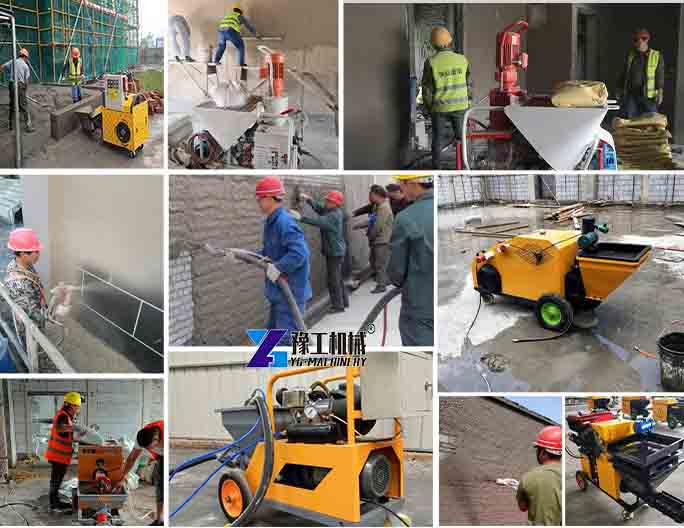 construction applications of concrete spraying equipment