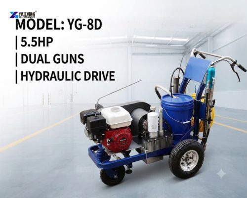 dual guns cold spray road marking machine
