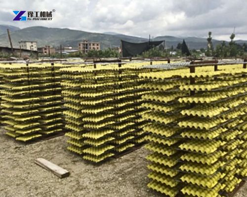 egg tray machine with natural drying systems