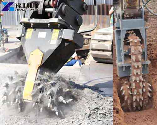 excavator drum cutter for rock milling