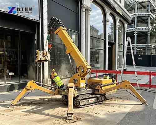 mini crawler crane for historic building renovation