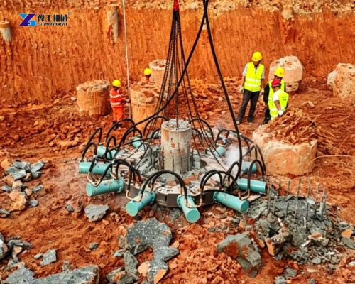 pile breaker for industrial plant construction