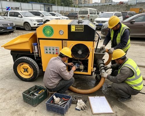 towable concrete pump pipe inspection before work