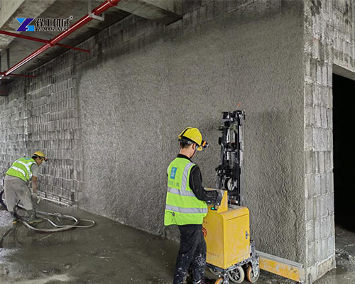 automatic wall plastering work