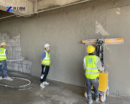 indoor wall plaster operation