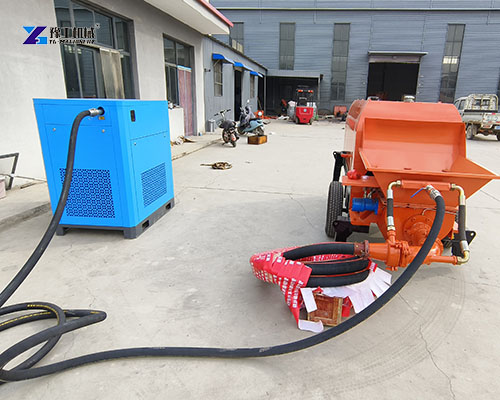 mortar sprayer machine with air compressor