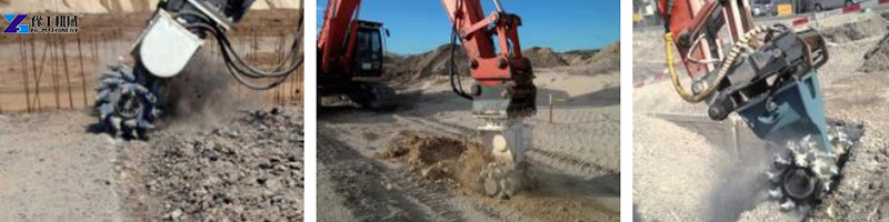 drum cutter excavator for road construction