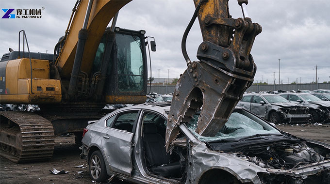 excavator car dismantling shear
